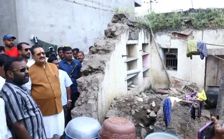 ಮಳೆ ಹಾನಿ ಪ್ರದೇಶಕ್ಕೆ ಶಾಸಕ ಬಸನಗೌಡ ಯತ್ನಾಳ ಭೇಟಿ ಪರಿಶೀಲನೆ
