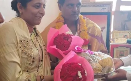 ಬ್ಯಾಂಕ್ ಆಫ್ ಬರೋಡ ಶಾಖೆ ನಿವರಗಿಯಿಂದ ಅಜೀತ ಮುತ್ತಿನ ದಂಪತಿಗೆ ಸನ್ಮಾನ