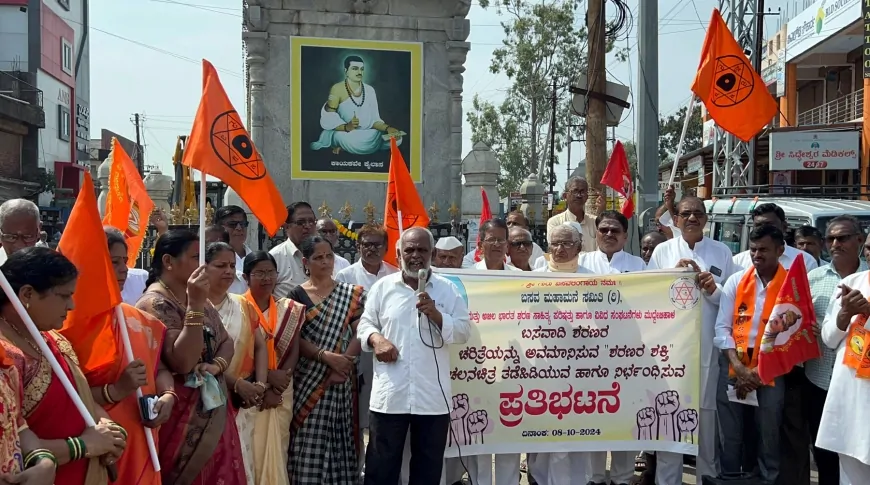 ಬಸವ ಪರ ಸಂಘಟನೆಗಳಿಂದ ತಹಶೀಲ್ದಾರ್‌ಗೆ ಮನವಿ  : ಶರಣರ ಶಕ್ತಿ ಸಿನಿಮಾ ನಿರ್ಬಂಧಿಸಲು ಆಗ್ರಹಿಸಿ ಪ್ರತಿಭಟನೆ