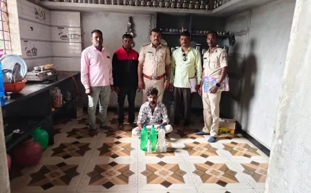 ಅಬಕಾರಿ ದಾಳಿ  : ೬ ಲೀ.ಕಳ್ಳಭಟ್ಟಿ ಸಾರಾಯಿ ಜಪ್ತಿ