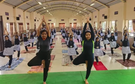 ಎಕ್ಸಲಂಟ್ ವಿಜ್ಞಾನ ಪದವಿಪೂರ್ವ ಕಾಲೇಜಿನಲ್ಲಿ ಯೋಗ ದಿನಾಚರಣೆ