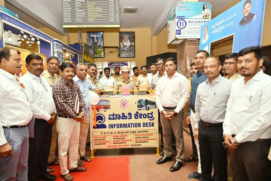 ಕೇಂದ್ರ ಬಸ್ ನಿಲ್ದಾಣದಲ್ಲಿ ಮಾಹಿತಿ ಕೇಂದ್ರಕ್ಕೆ ಜಿಲ್ಲಾಧಿಕಾರಿ ಟಿ.ಭೂಬಾಲನ್ ಅವರಿಂದ ಉದ್ಘಾಟನೆ