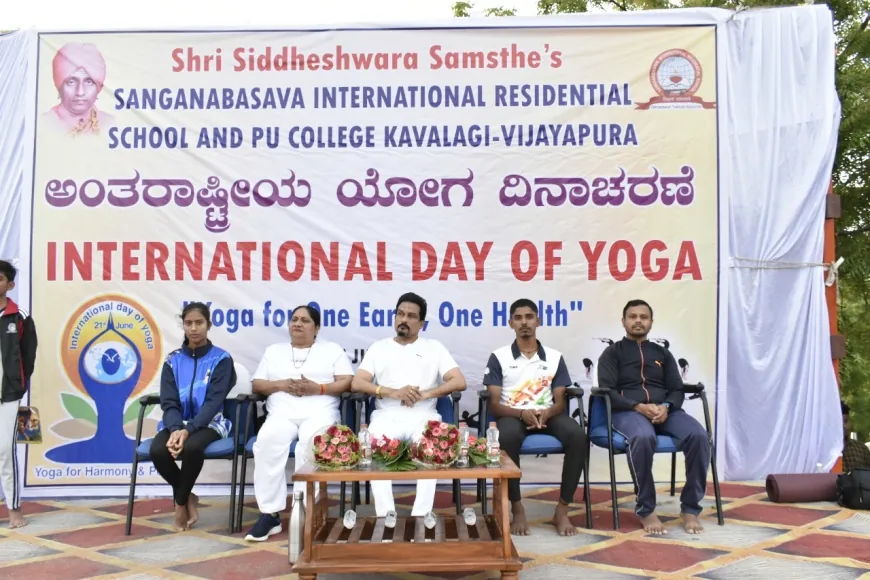 ಸಂಗನಬಸವ ಅಂತರಾಷ್ಟೀಯ ವಸತಿ ಶಾಲೆ, ಪ. ಪೂ. ಕಾಲೇಜನಲ್ಲಿ ಯೋಗದಿನ ಆಚರಣೆ
