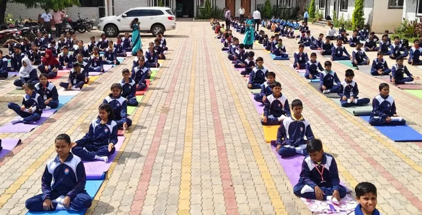 ಭೀಮಾ ಸೆಂಟ್ರಲ್ ಯೂನಿವರ್ಸಲ್ ಶಾಲೆಯಲ್ಲಿ ಯೋಗಾ ದಿನ ಆಚರಣೆ