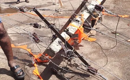 ಭಾರೀ ಬಿರುಗಾಳಿ,ಮಳೆಗೆ ಉರುಳಿ ಬಿದ್ದ ವಿದ್ಯುತ್ ಕಂಬಗಳು : ಶಿರೋಳದಲ್ಲಿ ಒಬ್ಬನಿಗೆ ಗಾಯ