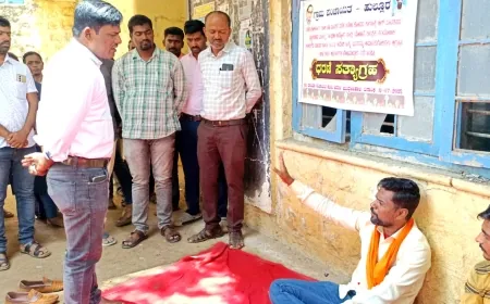 ಮುದ್ದೇಬಿಹಾಳ : ಗ್ರಾಪಂ ಸದಸ್ಯನ ಧರಣಿ ಅಂತ್ಯ : ಕೂಲಿ ಹಣ ಪಾವತಿಗೆ ಕ್ರಮದ ಭರವಸೆ