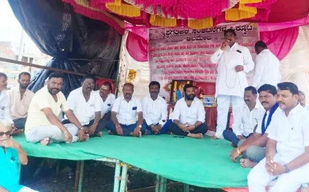 ಆಲಮೇಲ ೬ನೇ ದಿನಕ್ಕೆ ಕಾಲಿಟ್ಟ ಹೋರಾಟ : ಉಗ್ರ ಹೋರಾಟದ ಎಚ್ಚರಿಕೆ ಕೊಟ್ಟ ರಮೇಶ ಬಂಟನೂರ