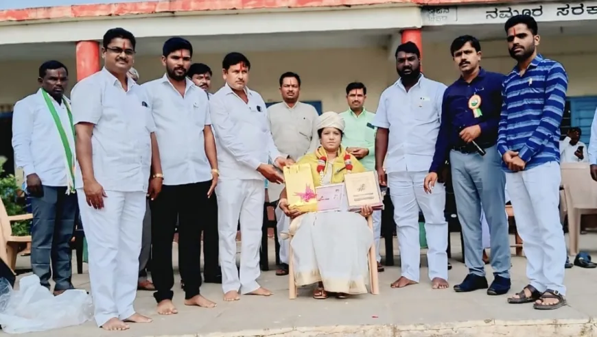 ಚೆನ್ನಮ್ಮ ಪ್ರಶಸ್ತಿ ವಿಜೇತೆ, ಮುಖ್ಯೋಪಾಧ್ಯೆ ಗೀತಾಗೆ ಸನ್ಮಾನ