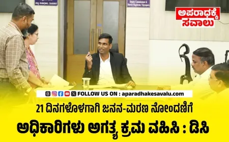 ನಿಗದಿತ ಕಾಲಾವಧಿಯಲ್ಲಿ ಜನನ-ಮರಣ ನೋಂದಣಿ‌ ಮಾಡಿ : ಜಿಲ್ಲಾಧಿಕಾರಿ ಡಾ.ಆನಂದ.ಕೆ